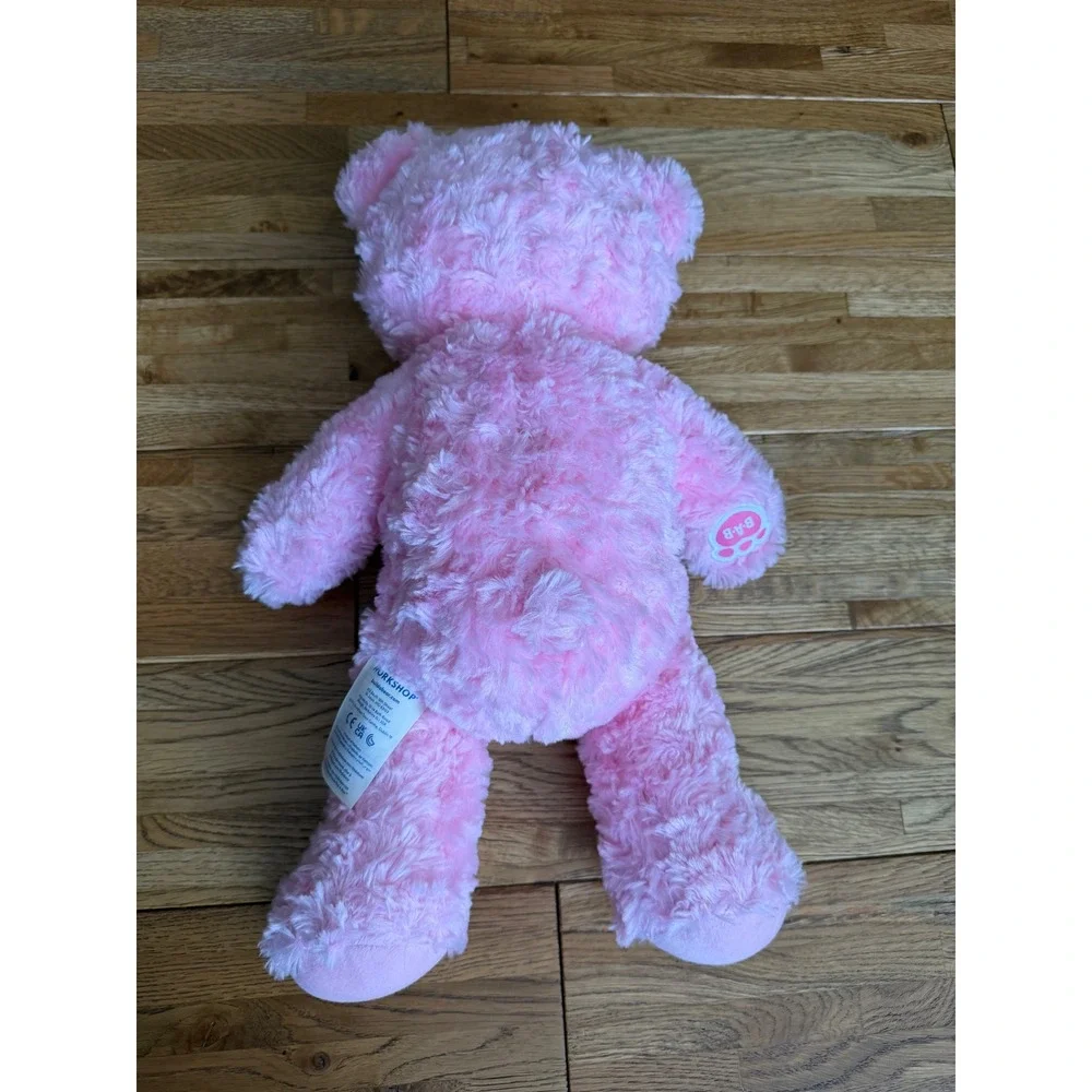 Build a‎ Bear Workshop Pink Curly Fur Teddy Bear Plush Toy